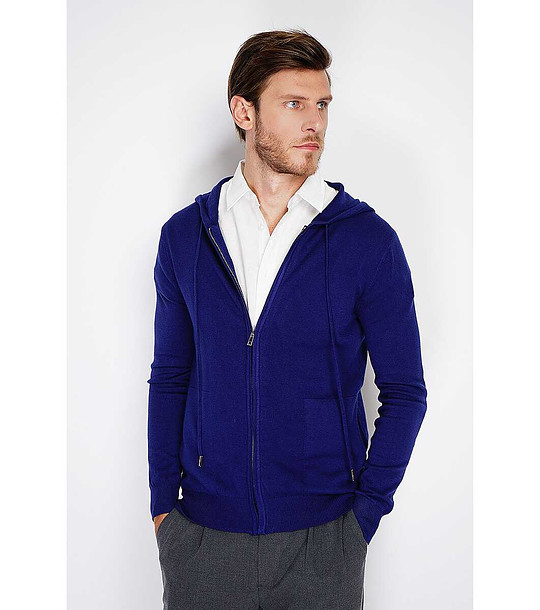 Кралскосиня мъжка жилетка с качулка Sam снимка