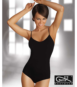 Черно боди с презрамки Camisola снимка