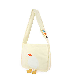Бяла дамска чанта Hello goose снимка