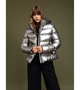 Дамско зимно яке с метализиран ефект Ginger снимка