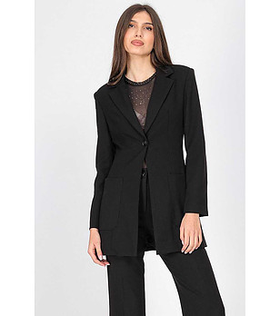 Дамско черно сако снимка