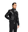 Мъжко черно яке Rudiger имитация на кожа-4 снимка