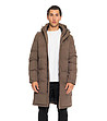 Дълго мъжко зимно яке Nestor в цвят камел-0 снимка