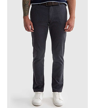 Памучен мъжки панталон в тъмносин нюанс Marcos снимка