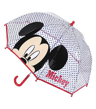 Детски прозрачен чадър с принт Mickey снимка