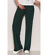 Дамски тъмнозелен широк панталон Teksas-0 снимка
