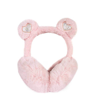 Розови пухкави ушанки Glitter Teddy снимка