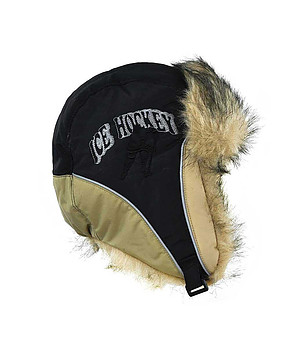 Черна детска зимна шапка Ice Hockey снимка