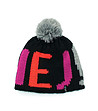 Сива unisex шапка с контрастни мотиви-0 снимка
