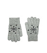 Детски сиви ръкавици Snow Star с принт в черно-0 снимка