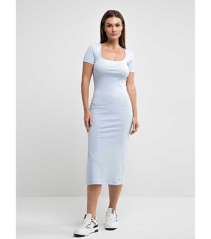 Памучна рокля в светлосиньо Edmi снимка