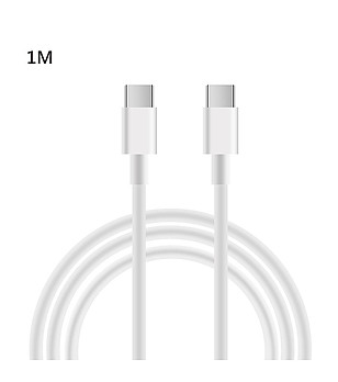 Бял кабел USB C TO USB C снимка