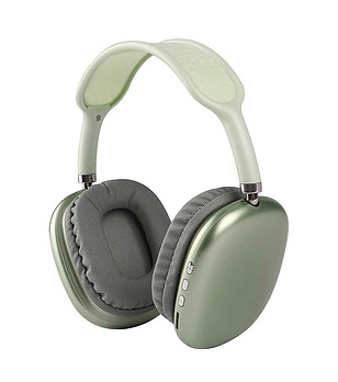 Зелени bluetooth слушалки с миди снимка