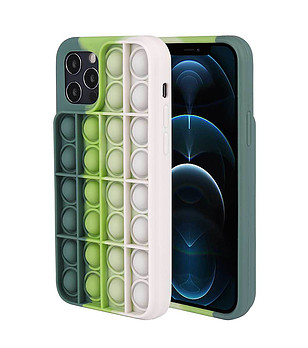 Антистрес кейс в зелени нюанси за iPhone 12/12PRO снимка