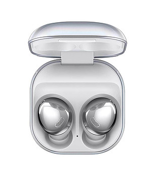 Bluetooth слушалки със светлосин калъф снимка