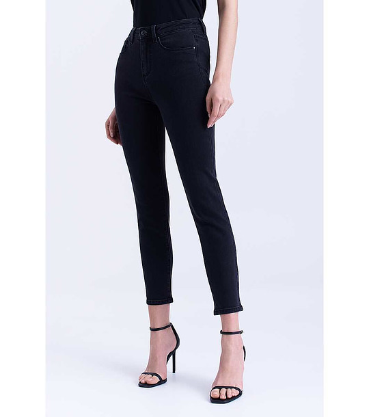 Дамски дънки slim fit в черно снимка