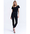 Дамски дънки slim fit в черно-3 снимка