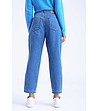 Дамски 7/8 дънки Mom fit в син нюанс-1 снимка