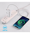 Европейски адаптер с USB + USB TYPE C за бързо зареждане-0 снимка