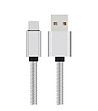 Сребрист кабел за зареждане USB-C A-2 снимка