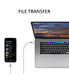 Кабел с USB Cкъм Lightning в сребристо 1 м-1 снимка