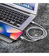 Кабел с USB Cкъм Lightning в сребристо 1 м-2 снимка