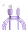 Лилав USB кабел за бързо зареждане за iPhone 1,50 м-0 снимка
