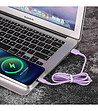 Лилав USB кабел за бързо зареждане за iPhone 1,50 м-2 снимка