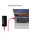 Червен USB кабел за бързо зареждане за Samsung 1,50 м-1 снимка