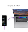 Лилав USB кабел за бързо зареждане за Samsung 1,50 м-1 снимка