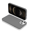 Силиконов калъф в цвят графит за iPhone 12 Pro Max-0 снимка