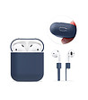 Син силиконов протектор за слушалки Apple Airpods или Bluepods.-1 снимка