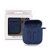 Син силиконов протектор за слушалки Apple Airpods или Bluepods.-2 снимка