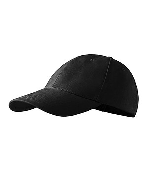 Черна unisex памучна шапка с козирка снимка