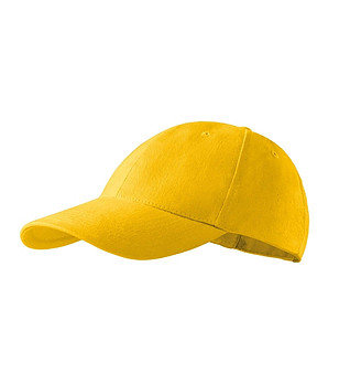 Жълта unisex памучна шапка с козирка снимка
