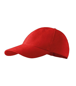Червена unisex памучна шапка с козирка снимка
