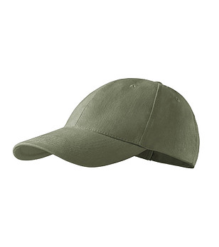 Unisex памучна шапка с козирка в цвят каки снимка