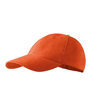 Оранжева unisex памучна шапка с козирка снимка