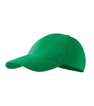 Зелена unisex памучна шапка с козирка снимка