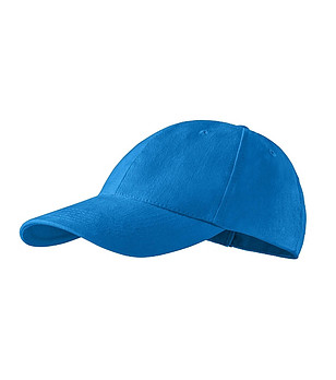 Синя памучна unisex шапка с козирка снимка