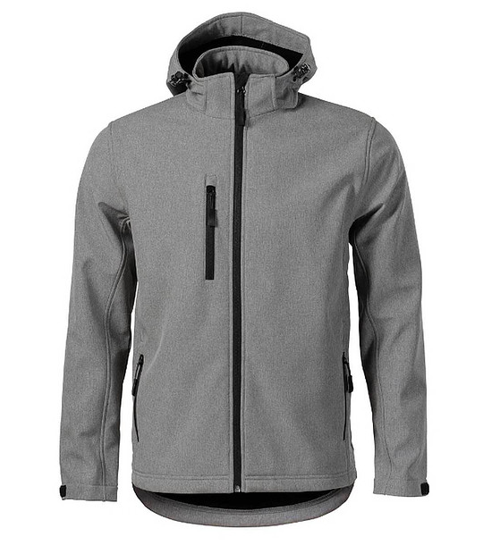 Softshell мъжко яке в сиво снимка