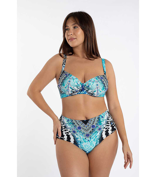 Долнище на бански Ocean Heart с висока талия снимка