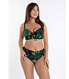 Горнище на бански в зелено с флорален принт-0 снимка