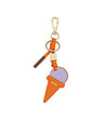 Ключодържател в оранжево и лилаво от естествена кожа Ice Cream-2 снимка