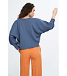Дамска oversize блуза в синьо Lana-1 снимка