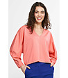 Дамска oversize блуза в цвят корал Lana-0 снимка