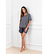 Памучна дамска лятна пижама в цвят графит Betty-0 снимка