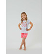 Памучна детска пижама в бяло и корал Raba-2 снимка
