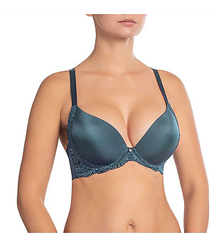 Сутиен с лети чашки в цвят петрол Viktoria снимка