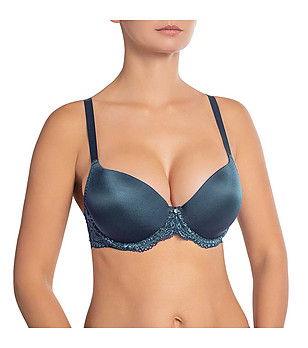 Сутиен в цвят петрол с лети чашки Viktoria снимка